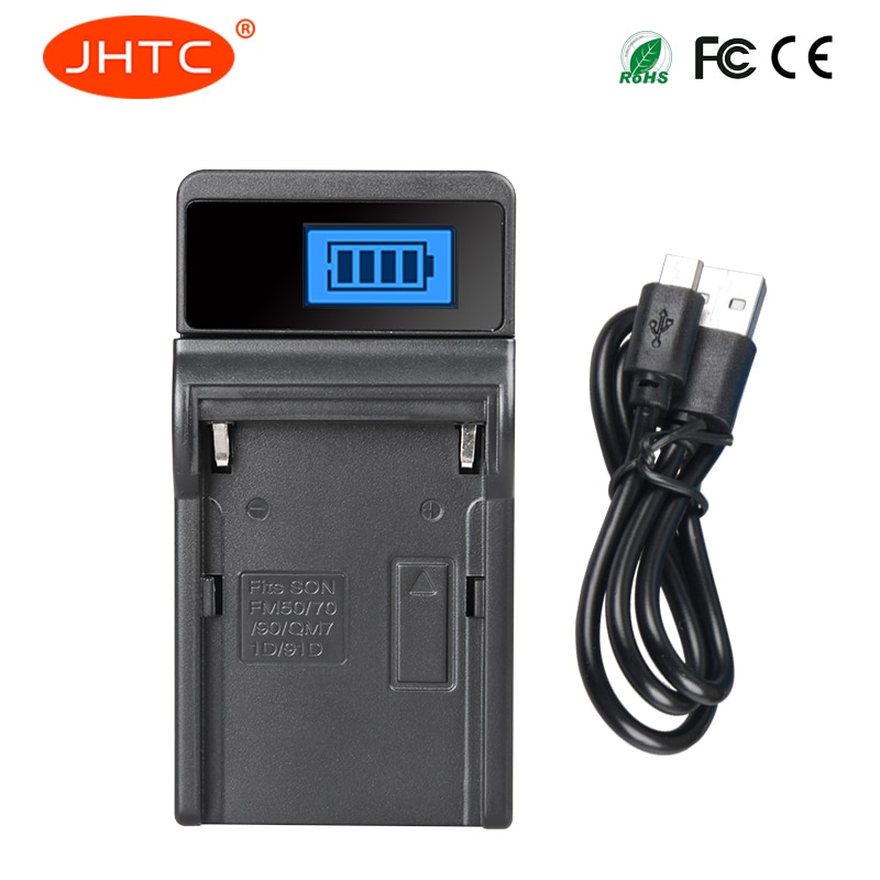 JHTC NP-F550 LCD USB Batterij Lader voor Sony NP F970 F750 F770 F960 F550 F530 F330 F570 CCD-SC55 TR516 TR716 TR818 TR917