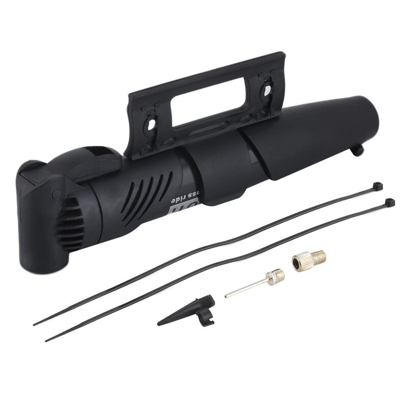 Portable mini 125g cycling mountain bike portable mini pump Double stroke gas mouth Bicycle Pump Newest: Black
