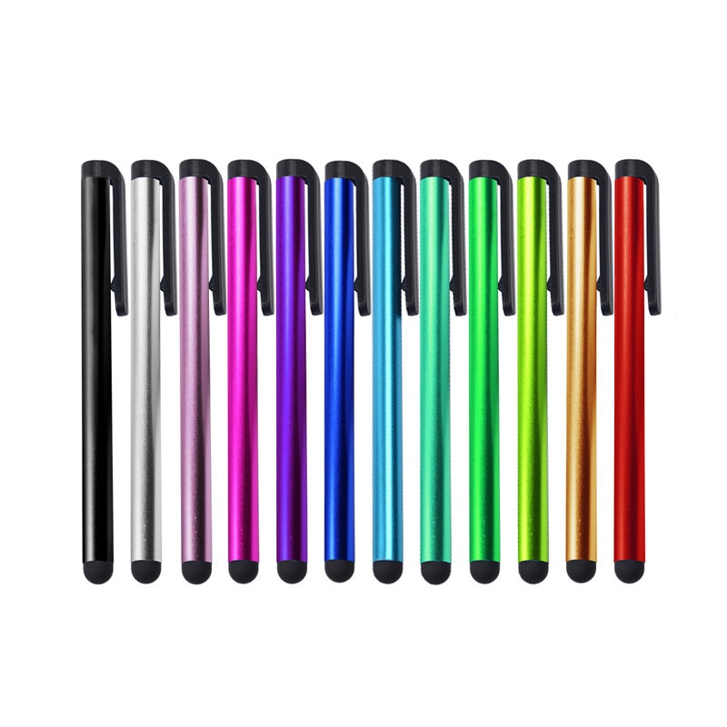 10 Stks/partij Capacitieve Touchscreen Stylus Pen Voor Samsung Galaxy Ipad Air Mini 1 2 3 4 Android Telefoon Tablet metalen Stylus Potlood