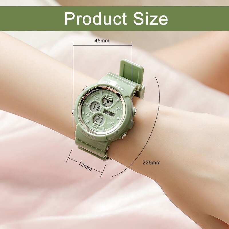Dames sport digitaal horloge elektronische led waterdichte horloges casual studenten polshorloge meisjesklok