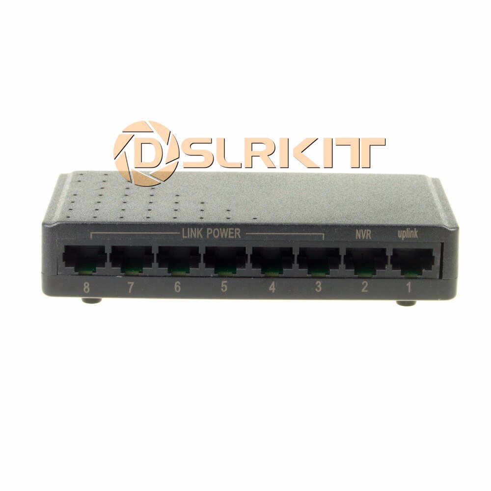 DSLRKIT 72W 8 Ports 6 PoE Injector Power Over Ethernet Switch 48V 2A PMID6P2U