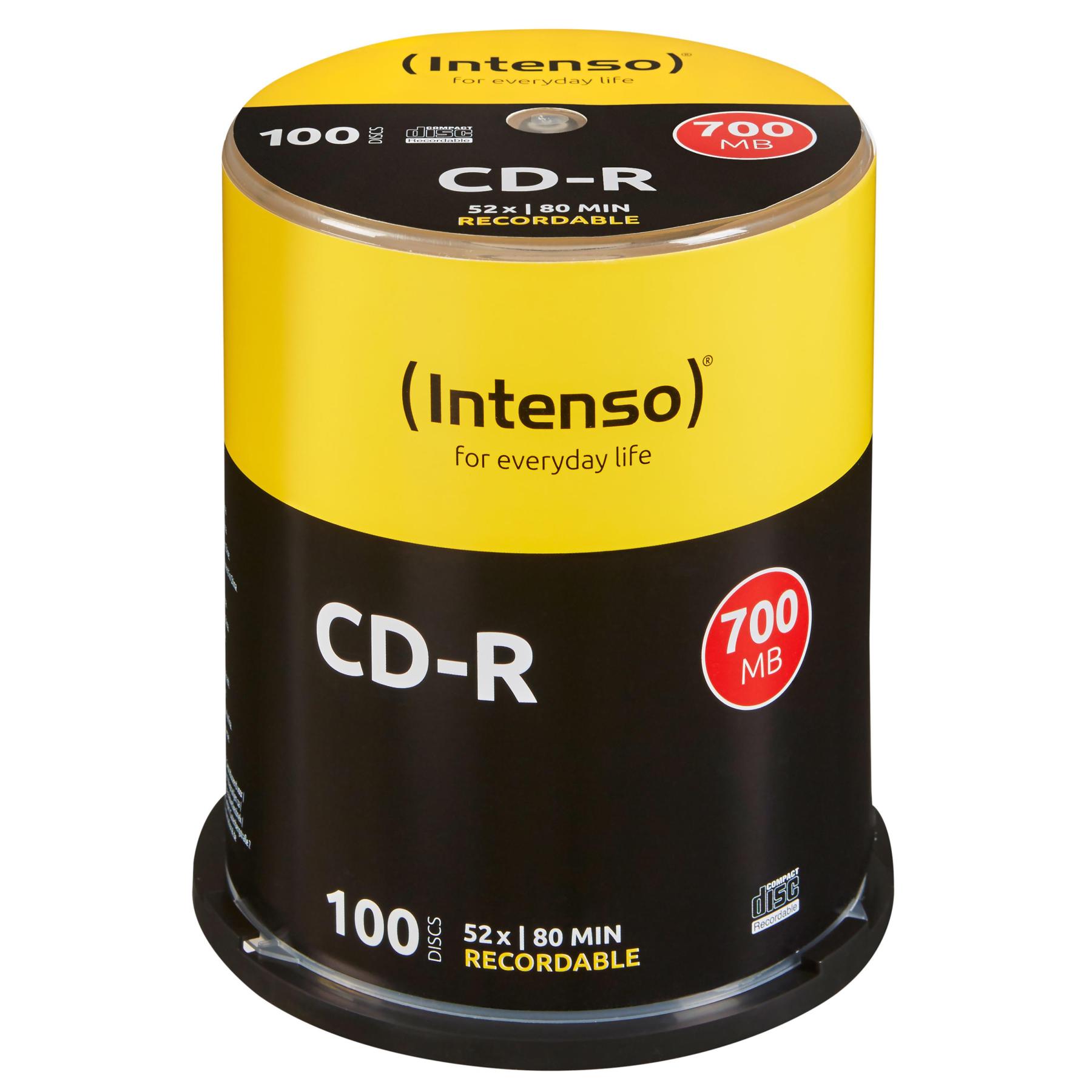 CD-R Intense 700 mo 100 pièce (s) - CD-RW CD-R vierge, 700 mo, 100 pièce (s), 120mm, 80 min, 52x)