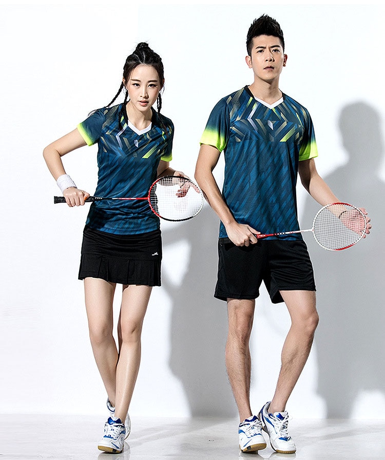 Tennis Shirts Women / Men , Badminton Shorts Shorts , Shirt tennis Male , Table tennis Shirts Skirts , Ping Pong T-Shirt Blue