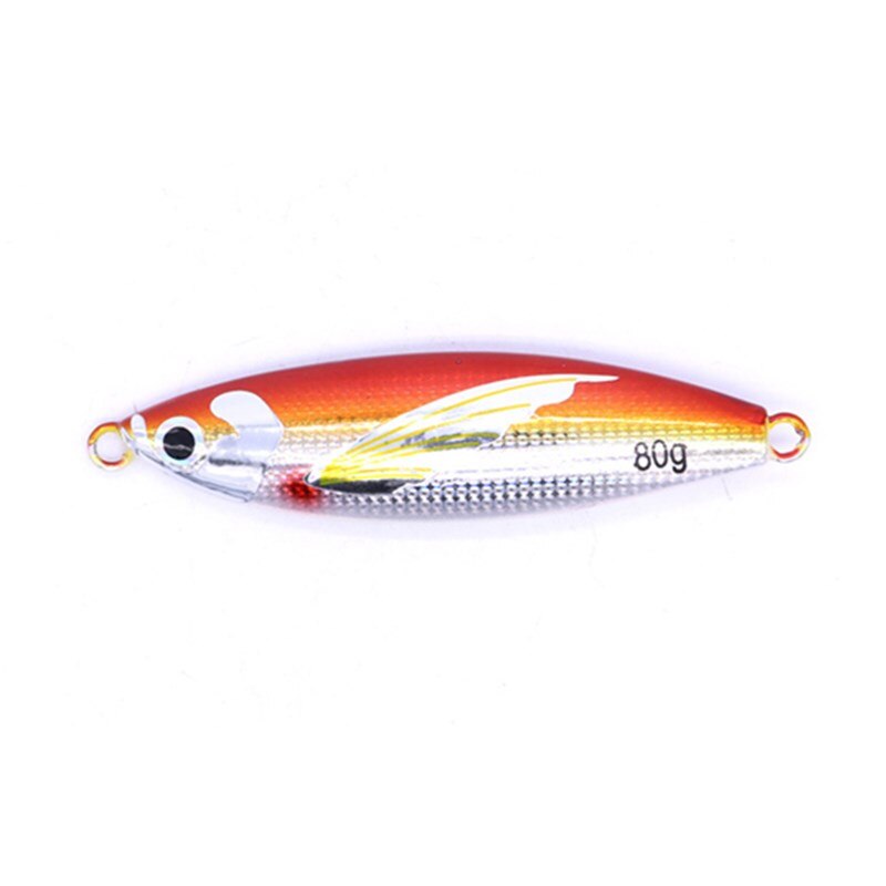 Japan Slow Jigging Lures Lead Fish With Double Hooks 40/60/80/100G Slow Jigs Saltwater Fishing Lure