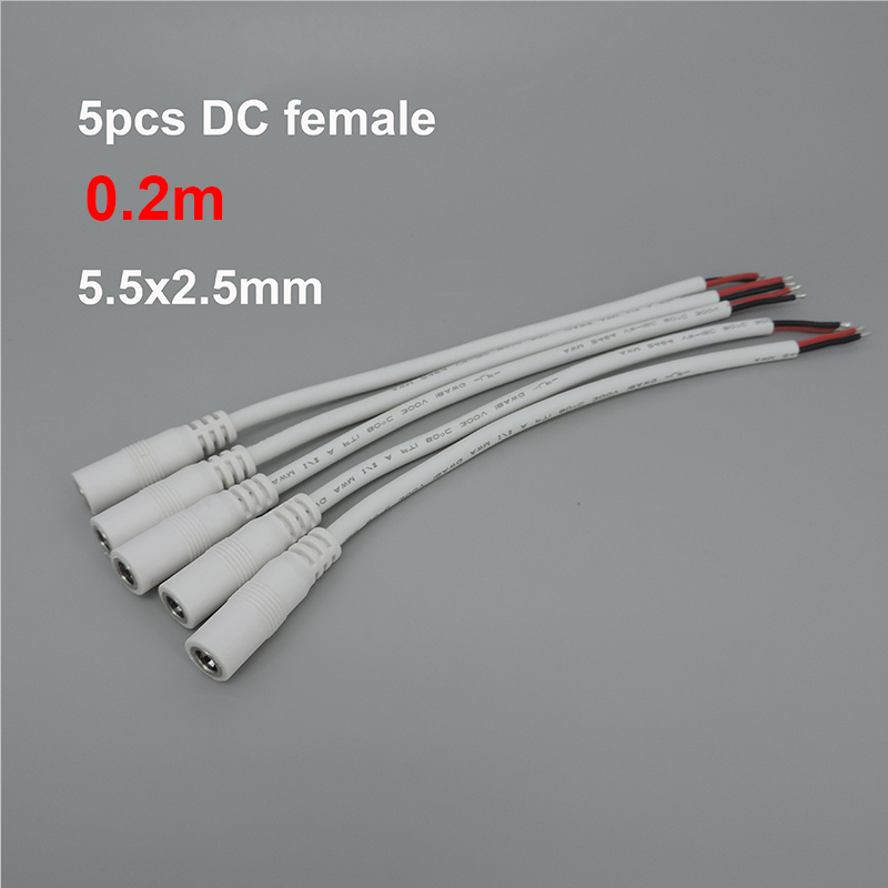 Weiß 18awg 7a DC-Stecker DC-Buchse Kabel Netzteil Verlängerung kabel 5,5mm x 2,1mm 2,5mm Kupferdraht: Blau