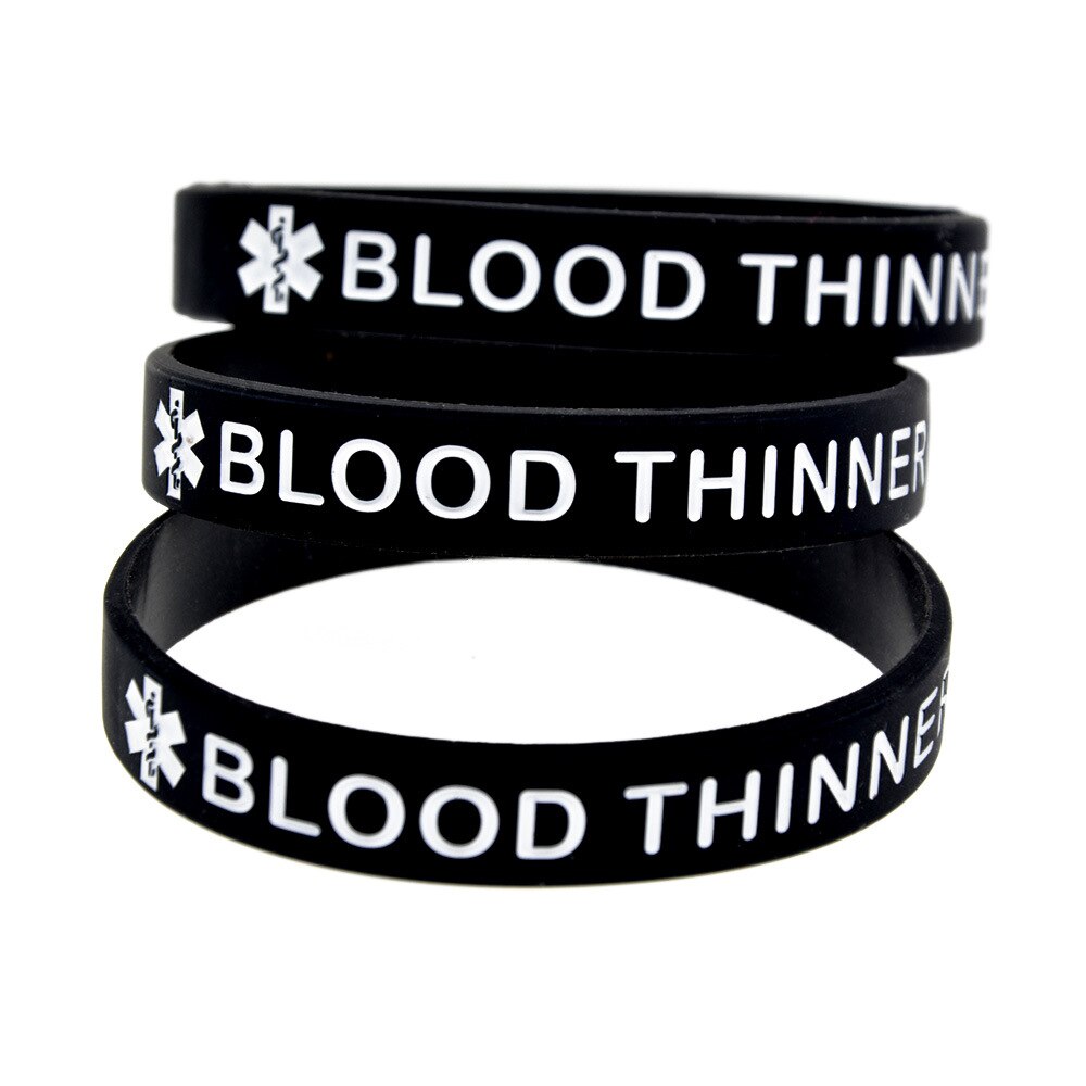 Blut Dünner Warnung Worte Silikon Armbinde Färbung Handgelenk Band