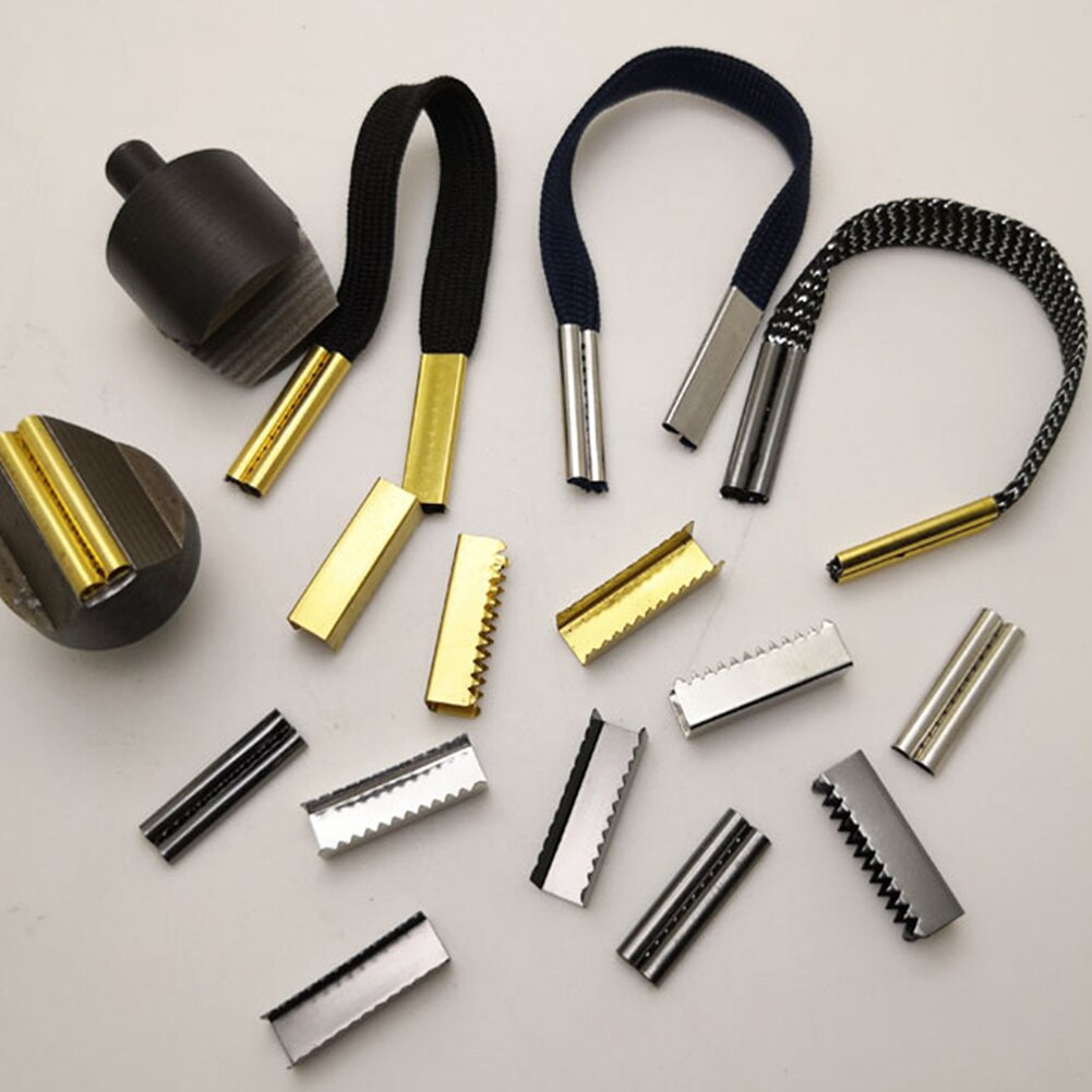 10Pcs 7.5*25mm Seamless Metal Shoelaces Tips Replacement Head for Shoestrings Bullet Aglets Square DIY Shoelaces Accessories