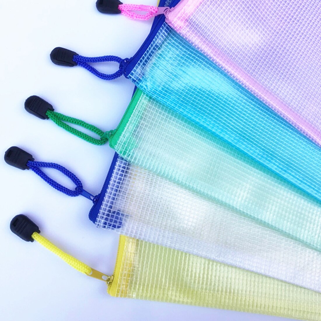 Waterproof Plastic Zipper Paper File Folder Book Pencil Pen Case Bag File document bag A4 Size for office student supplies