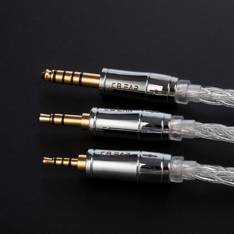 AK KBEAR-Limpid Pro 4N 8 Cores Upgrade Pure Silver Flagship Cable 2 Pin/ MMCX/ TFZ/ QDC In-ear Earphones Cable for KZ ASX BL01