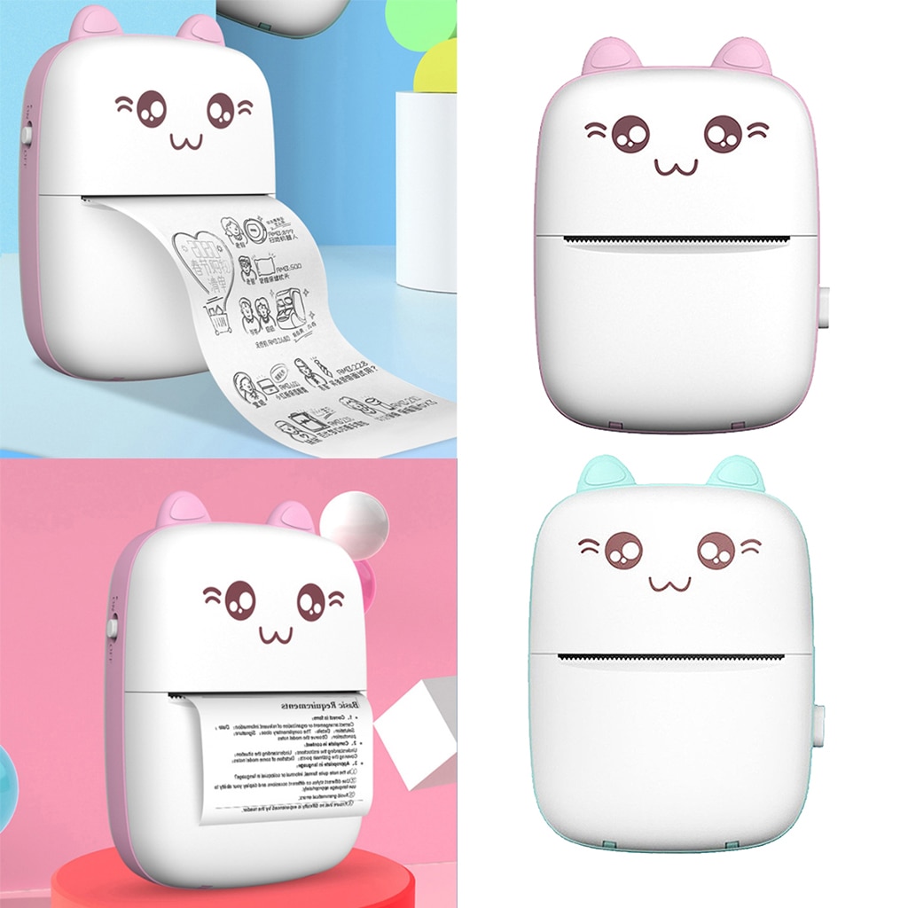 Wireless Paper Printer Portable Bluetooth Instant Printer 1000mAh