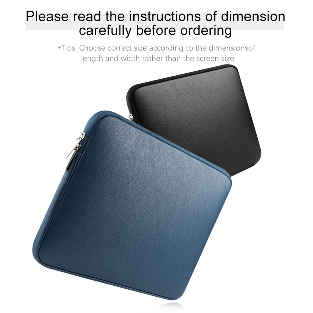 Yicana PU leather 11 13 14 15 inch Waterproof laptop sleeve bag For Macbook Pro Air Retina notebook prodector case