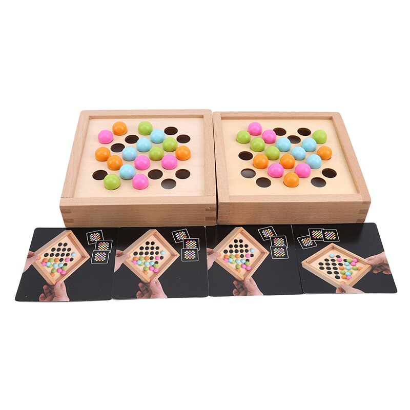 Kleurrijke Kralen Houten Speelgoed Tafel Spel Speelgoed Boord Vinger Familie Interactief Spel Speelgoed Kind Intellectuele Ontwikkeling