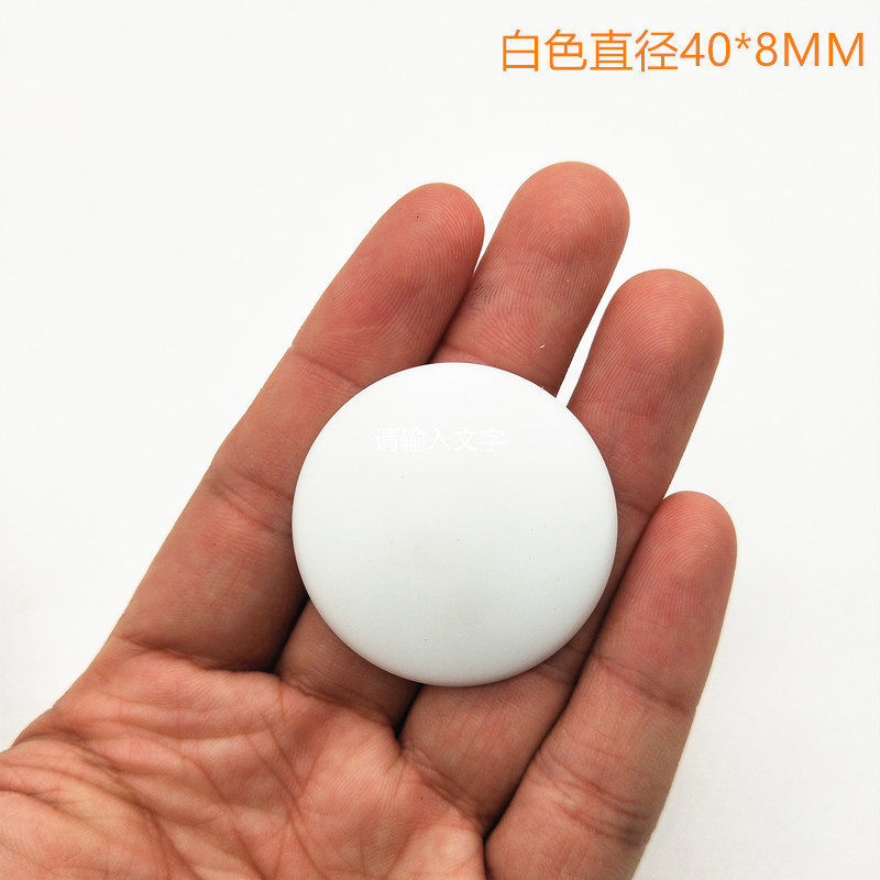 6/1pc Self Adhesive door stopper sticker invisible round Silicone Pad Door Handle Bumper Wall Shield Cushion Furniture Protector: L / WHITE