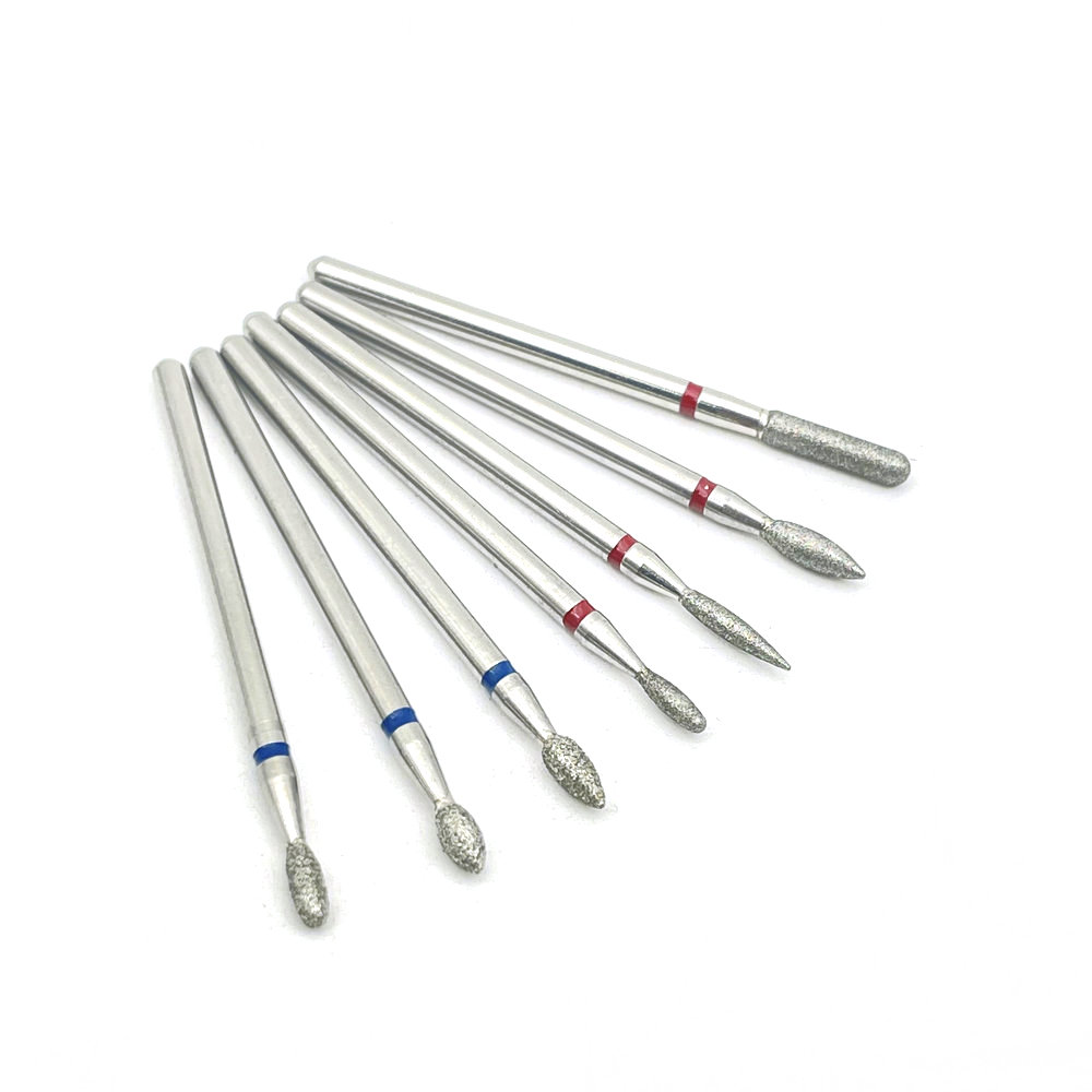 7 stücke Diamant Schleifen Bur Bohrer Sets Dental Schleifen Dental Diamant Polieren Bohrer 2,35mm Shankk: 11