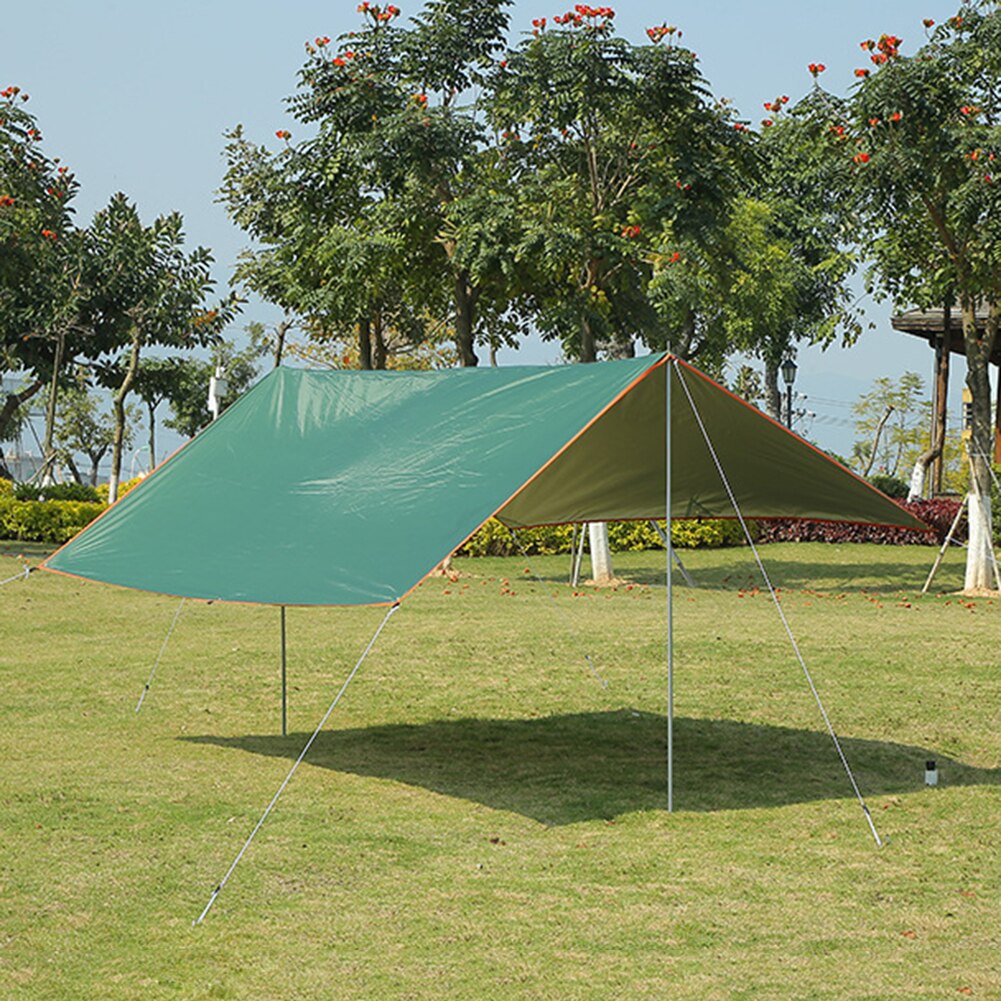 3 x 3m awning waterproof tarpaulin tent shade ultralight garden canopy parasol outdoor camping beach sun shelter hammock rain fly