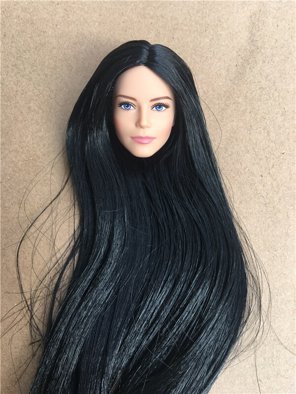 St Zeldzame Lange Haar Pop Hoofd Collectie Geworteld Haar Pop Heads 1/6 Lady Speelgoed Hoofd Diy Speelgoed Onderdelen Mannelijke vrouwelijke Pop Heads: 13