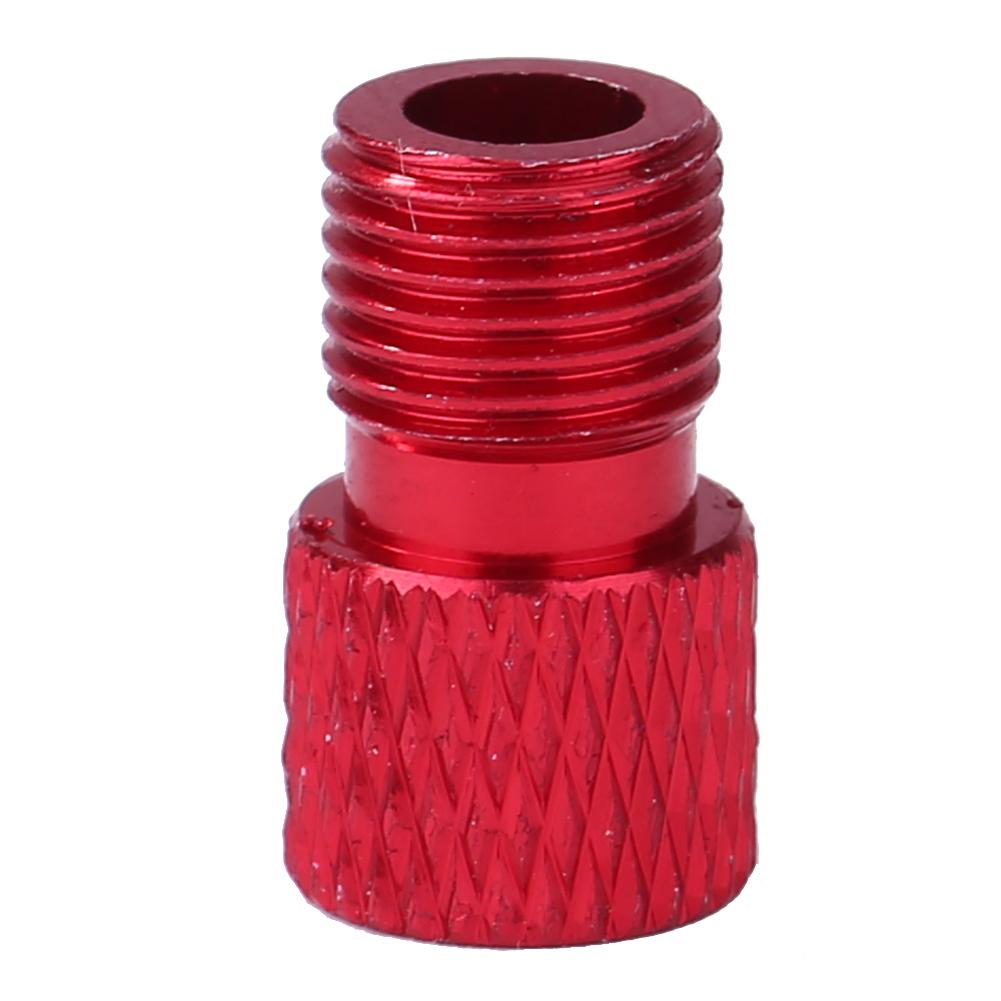 Bike Schrader Valve Adapter Portable Fixed Gear MTB Bike Presta to Schrader Valve Adapter Cycling Tire Tube Tools: Red