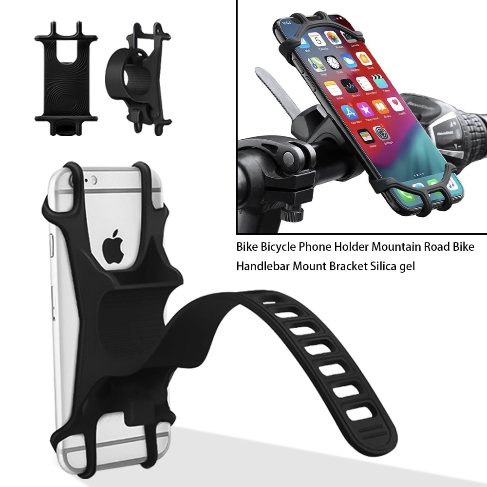 Fiets mobiele telefoonhouder siliconen motorfiets fiets stuurstandaard montagebeugel fiets telefoonhouder voor iphone gps-apparaat