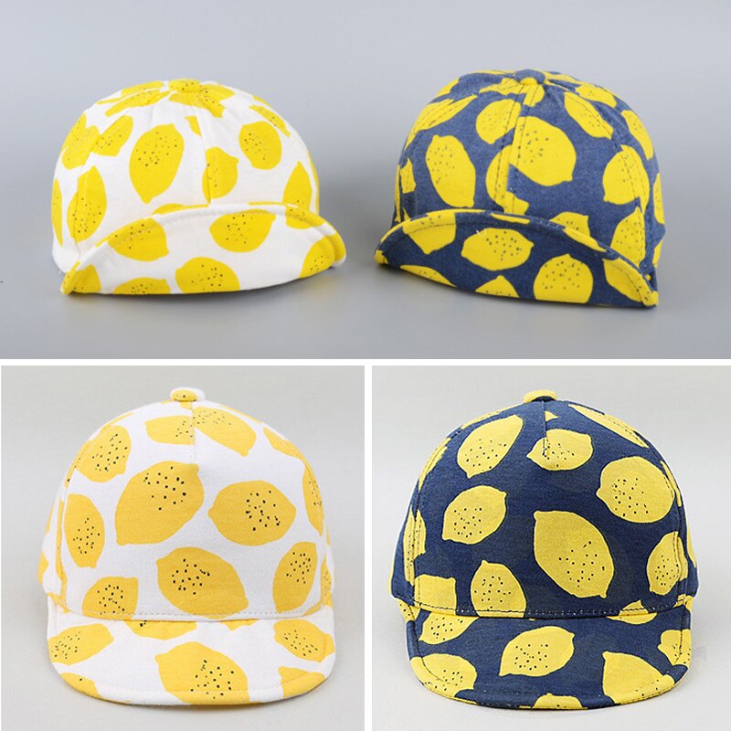 Summer Lemon Fruit Baby Hat Soft Cotton Baby Boy Girl Baseball Cap Outdoor Infant Toddler Sun Hat