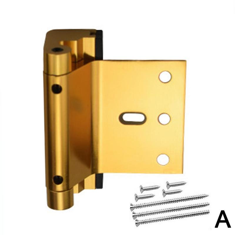 Aluminum Alloy Hinge Defender Security Door Reinforcement Lock Kitchen Cupboard Door Hinge Repair Kit Cabinet Side Mount Plates: A