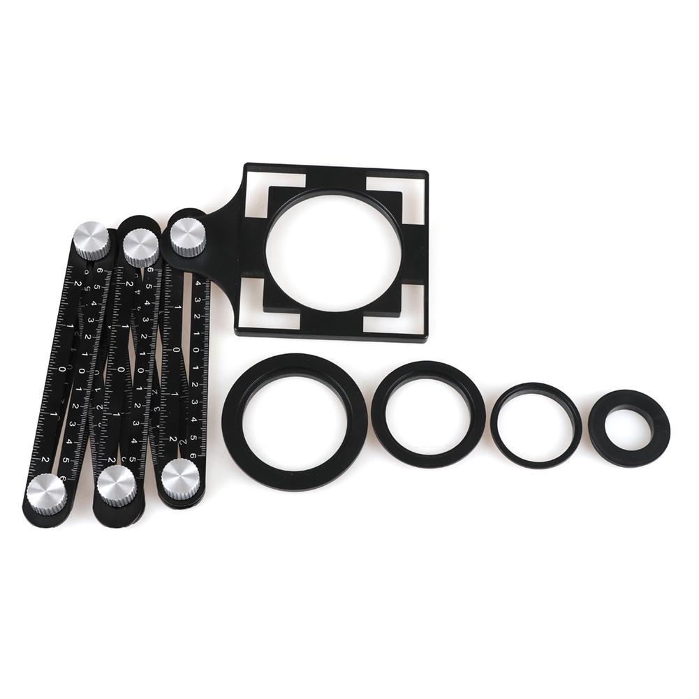 Multi Vorlage 6 Klapp Herrscher Finder Messung Werkzeug Winkel Lineal Perforierte Werkzeug mit Drill Guide Glas Fliesen Holzbearbeitung Gaug