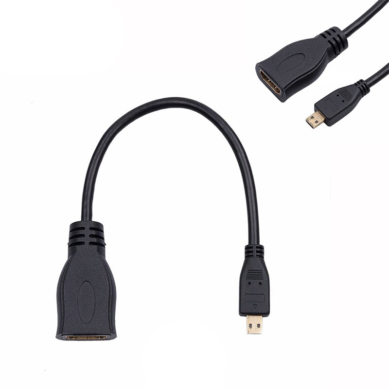 commun Micro HDMI vers HDMI câble plaqué or connecteur HDMI 1080P adaptateur hdmi adaptateur mâle vers femelle convertisseur