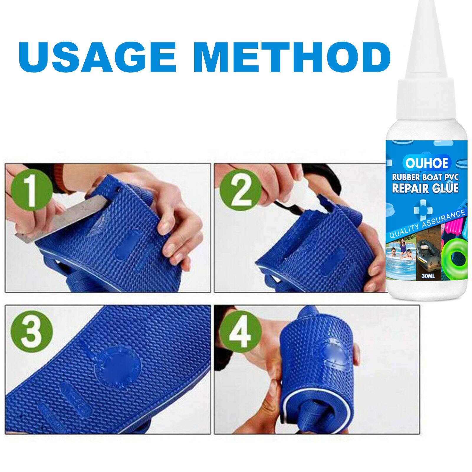 Inflatable Boat Adhesive Waterproof PVC Repair Glue For Inflatable Pool Toy Repair Tears And Pinholes Inyl Repair Adhesive