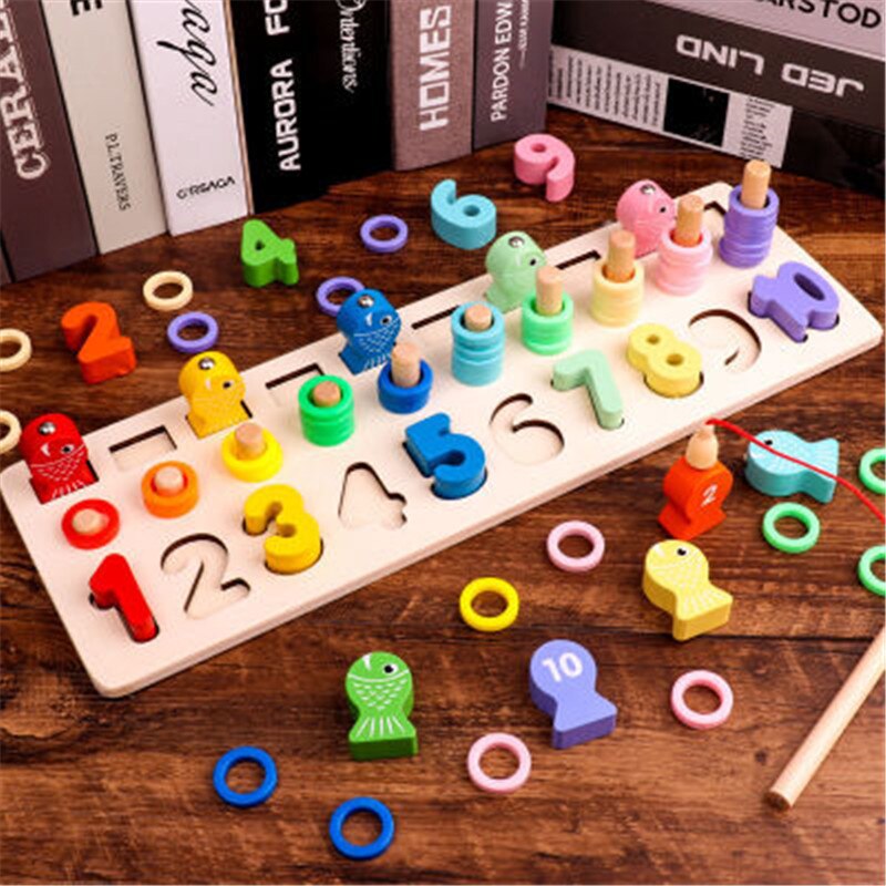 DIY Baby Holz Spielzeug Baby Spielzeug Bunte Holz Blöcke Baby Musik Rasseln Grafik Erkenntnis Frühen Pädagogisches Lustiges Spielzeug Für Kinder