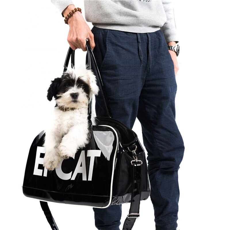 Grote Hond Kat Draagtas Mode Zilveren Tas Vervoer Carrying Voor Puppy Kitty