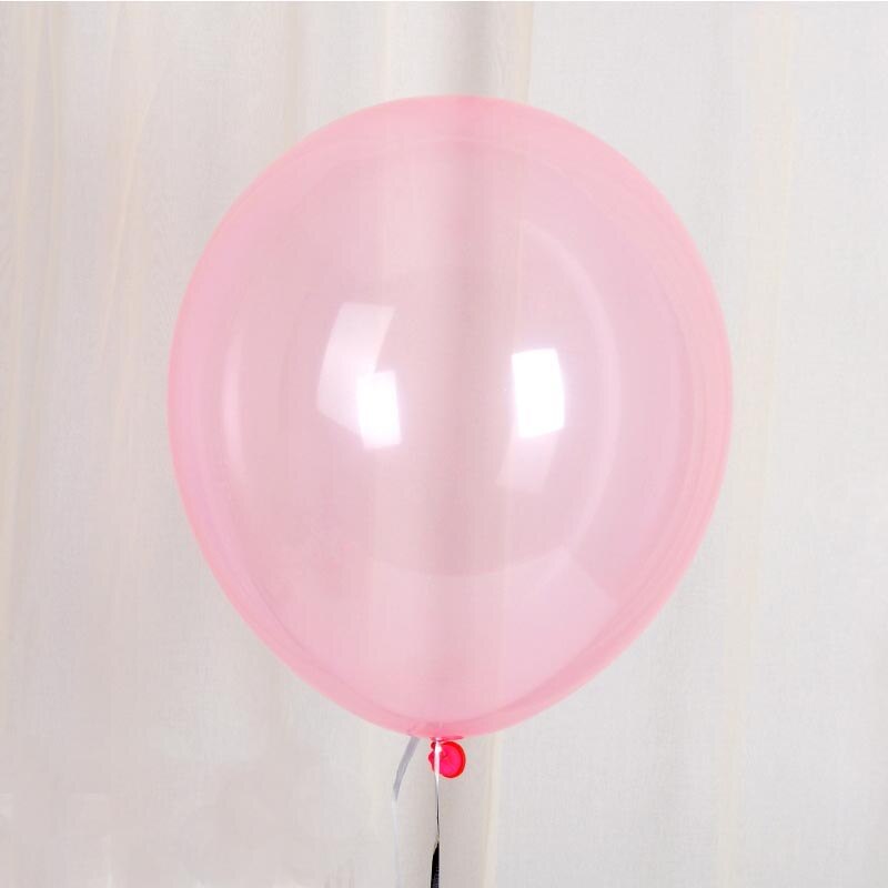30pcs Crystal Pastel Balloons Transparent Party Latex Ballon Round Helium Air Globos Birthday Wedding Decoration Supplies: rose red