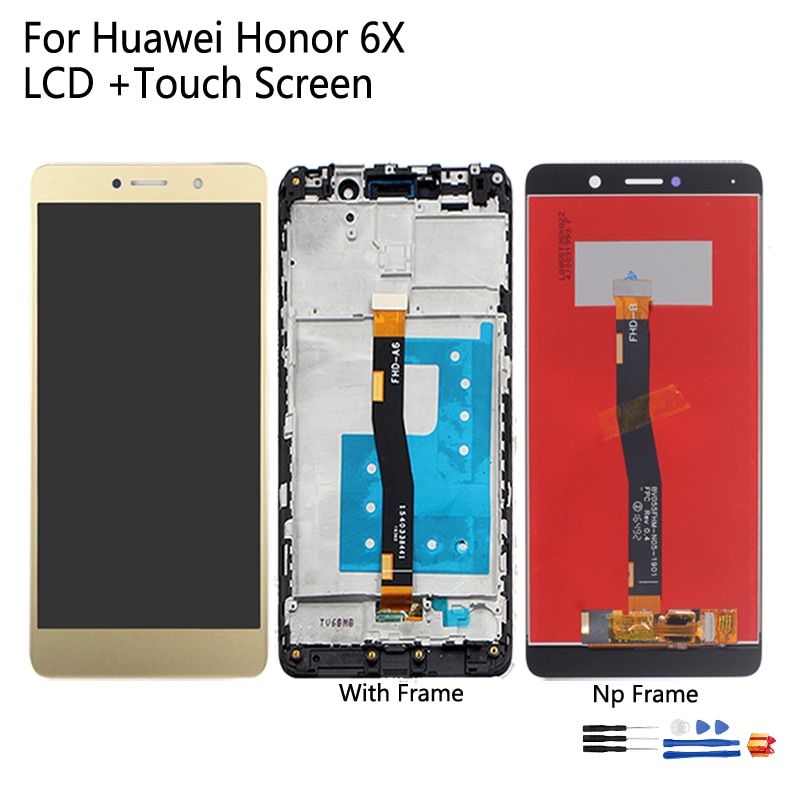 Voor Huawei Honor 6X Lcd Touch Screen Digitizer BLN-L24 BLN-AL10 BLN-L21 BLN-L22 Voor GR5 Display Met Frame