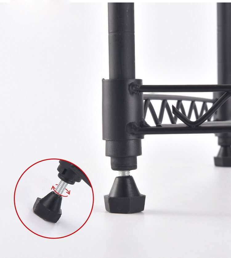 2/3 Layer kitchen storage organizer rack Kitchen supplies seasoning countertop corner storage stainless steel black