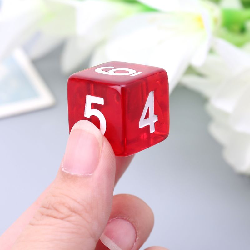 2 stücke Sechs Seitig polyedrisch Würfel Perlen Zahlen Platz Eingefasst für Verein Bord Spiel