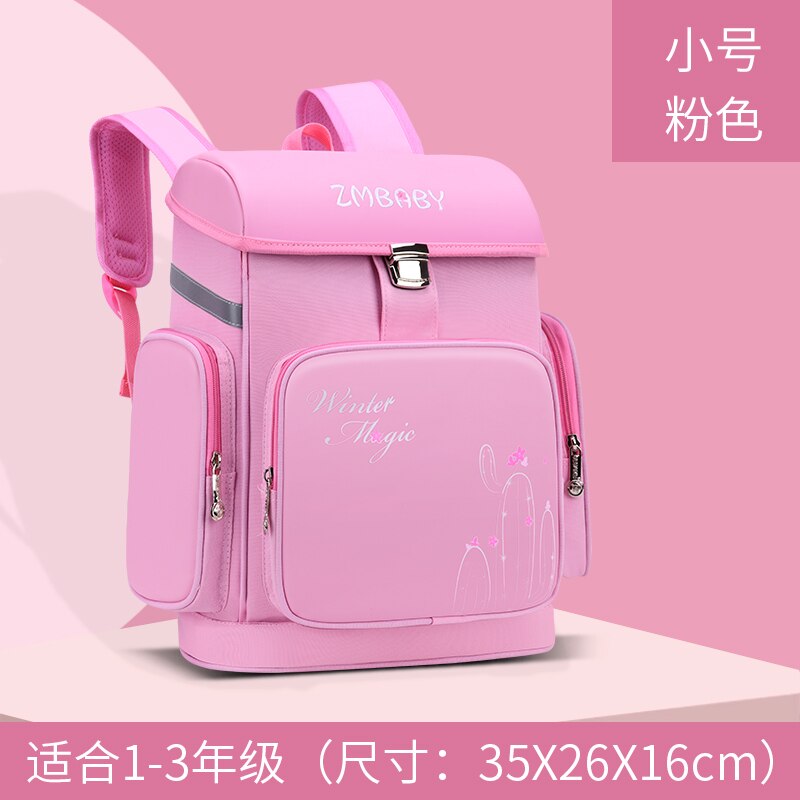 Wodoodporne torby szkolne dla dzieci chłopcy dziewczęta ortopedyczne plecaki szkolne dla dzieci tornistry torby dla dzieci tornister mochila escolar: mały różowy