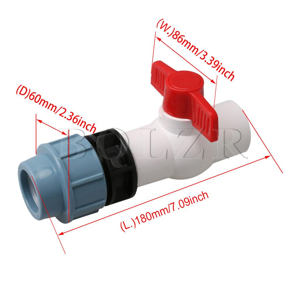 Bqlzr Plastic Kogelkraan T-Handvat Uitschakeling Kogelkraan Voor 32PE Buis Wit