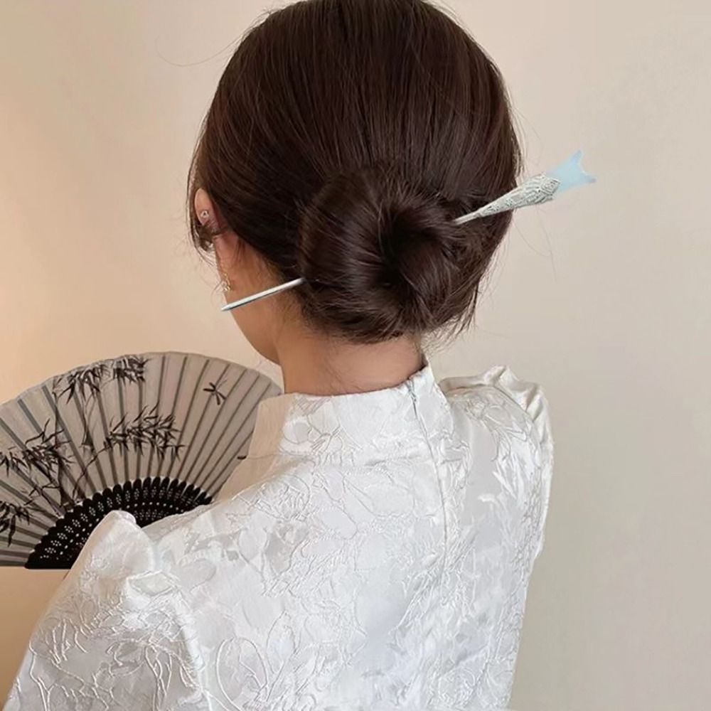 Horquilla de estilo chino para mujer, horquilla de linterna de loto antigua, palo de borla de flores para el cabello, accesorios para el cabello