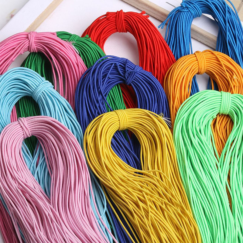 Cuerda elástica fuerte de 1,5mm, banda elástica colorida de , cordón de goma para costura DIY, joyería, manualidades, accesorios