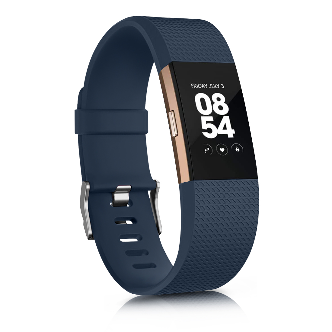 Correa suave de TPU para Fitbit Charge 2, correa de reloj inteligente, pulsera para Fitbit Charge 2, repuesto de pulsera: L / Blue White