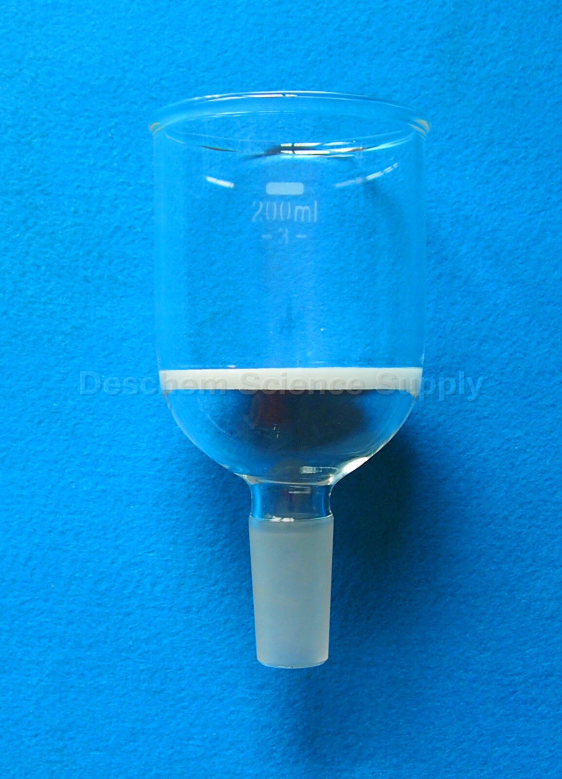 200ml,24/40, glas buchner-tragt, w /3#  kernefilter, kemisk laboratorieglas