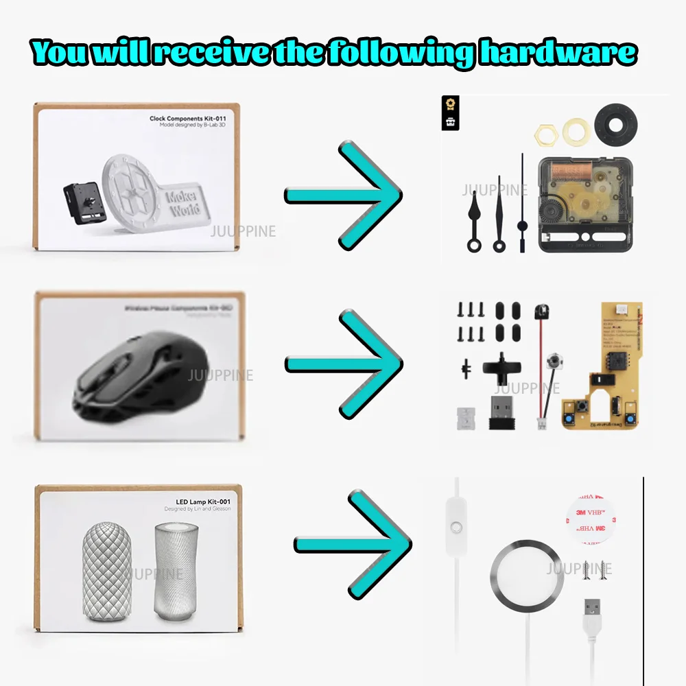 For Bambu Lab Mouse Kit Hardware Bambu Lab Wireless Mouse 002 Diy Model for Bambulab Mouse Components Kit