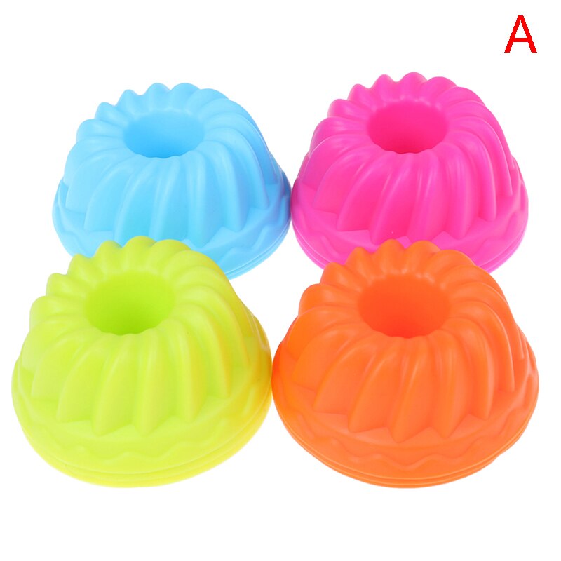 12pcs/set Baking Jelly Mould Silicone Pudding Cupcake Muffin Donut Mold: A