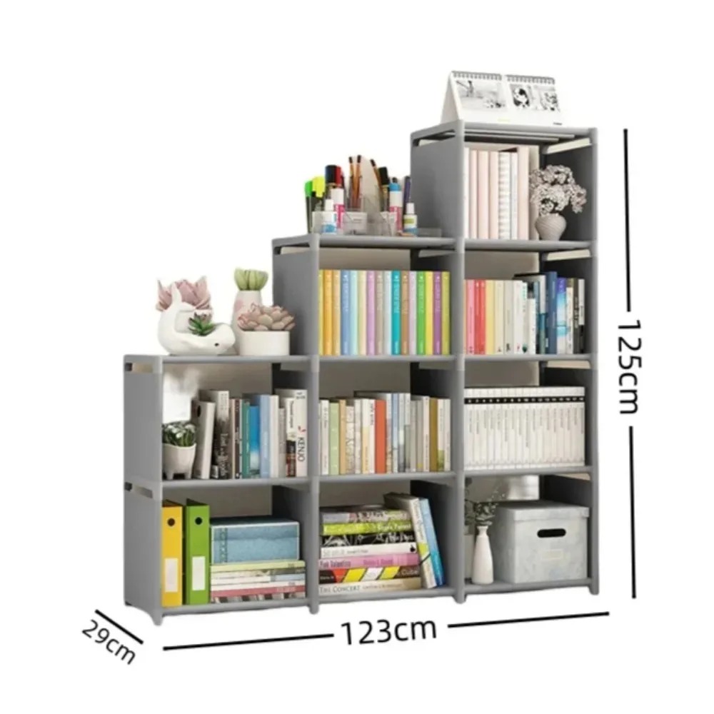 Eenvoudige Boekenplank Meerlagige Eenvoudige Montage Boekenkast Grote Capaciteit Multifunctionele Opslag Plank Staande Boek Display Rack