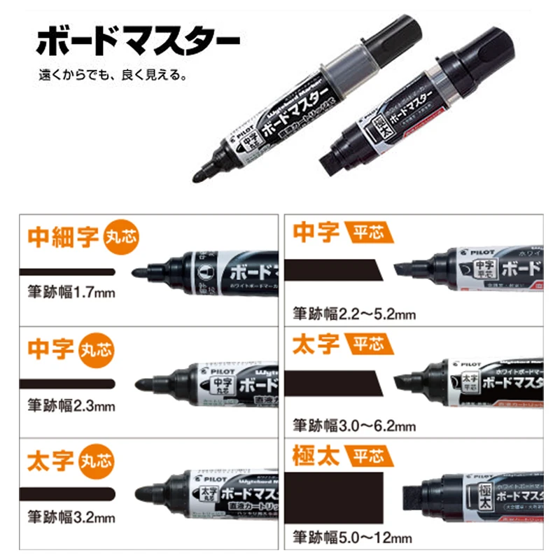 2pcs/lot Pilot Whiteboard Marker Ink or Exchangeable Ink-Bag Set, Water-borne Erasable Large Capacity V Board Master Mark Pens