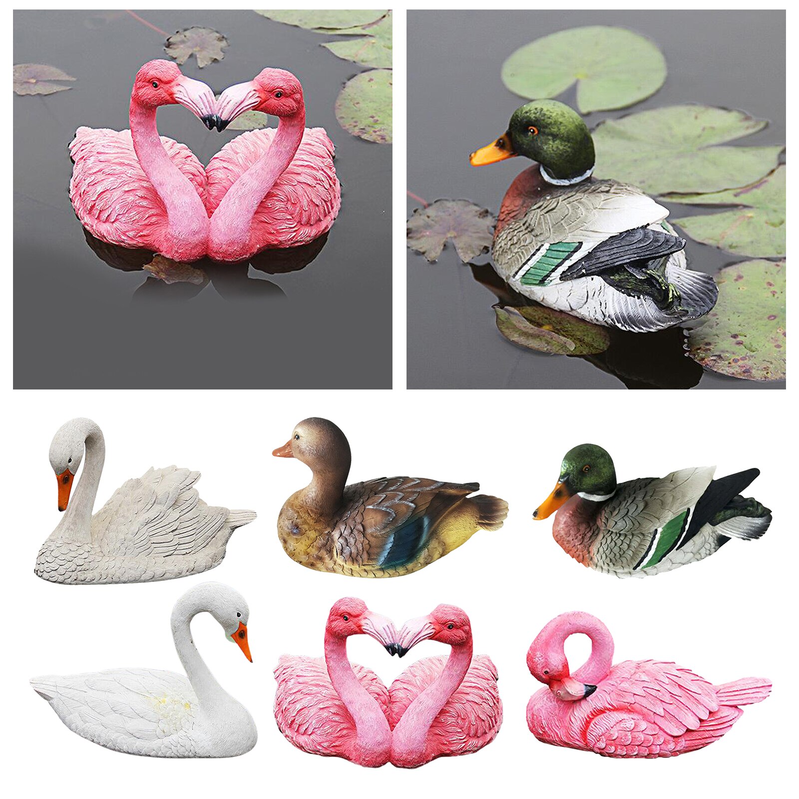 Resin Outdoor Garden Ornament Path Novelty Bird Statue Decoration Sculpture