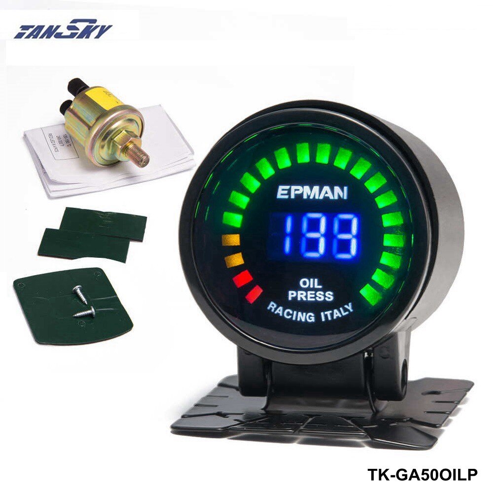 Bil 52mm vandolie temperatur spændingsmåler turbo boost olie trykmåler udstødningsgas temp egt måler luft brændstof forhold tk -ga50- af