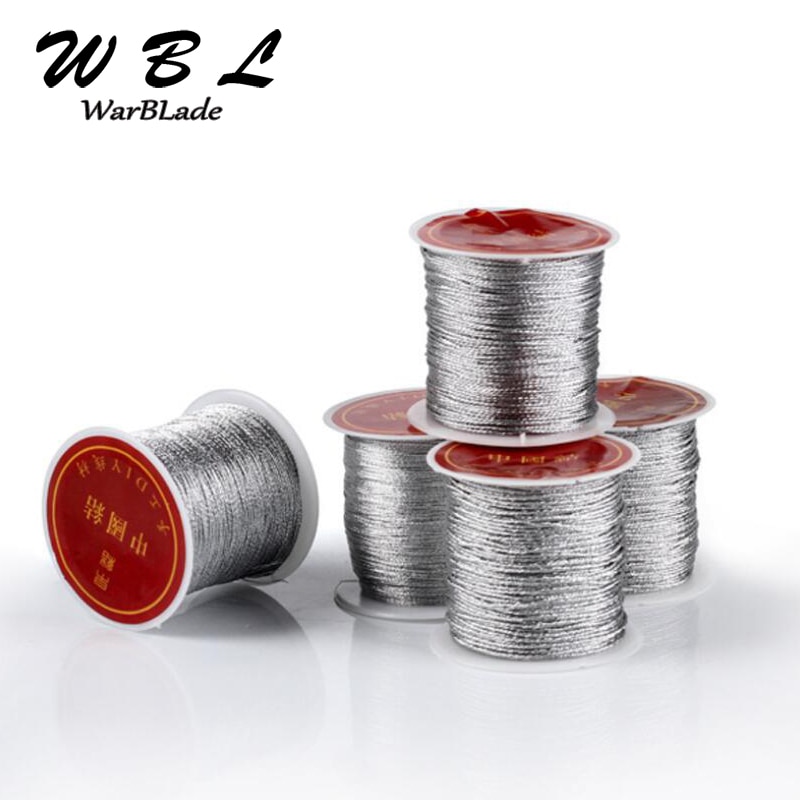 Gold Silver Cord 0.2mm 0.4mm 0.6mm 0.8mm 1mm Nylon Cord Thread String Rope Bead DIY Rope Bead Necklace Bracelet Jewelry Making