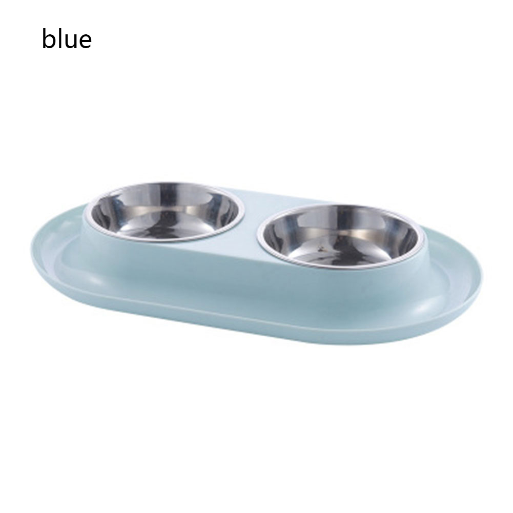 3.8l automatische voerbakken voor katten en honden, grote voer- en waterdispenser, drinkfontein, fles en antislip voerbak: Blauw