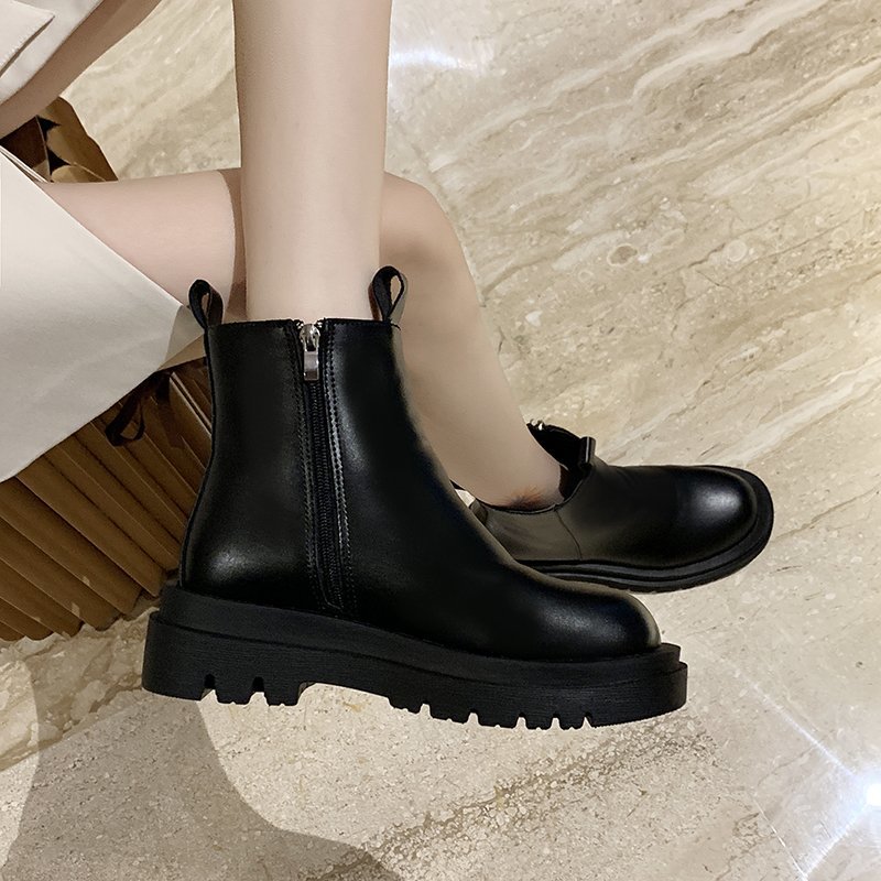 ELLALEE grande taille femme grosse botte chaude hiver Martin plate-forme Chelsea Western dames femmes bottines