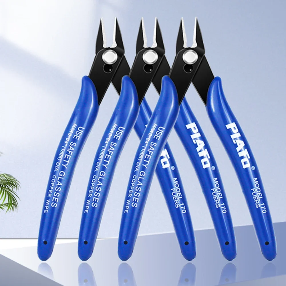 Alicate de aço carbono alicate diagonal cortadores de cabo de fio elétrico corte lateral alicate nivelado nipper stripper ferramentas manuais