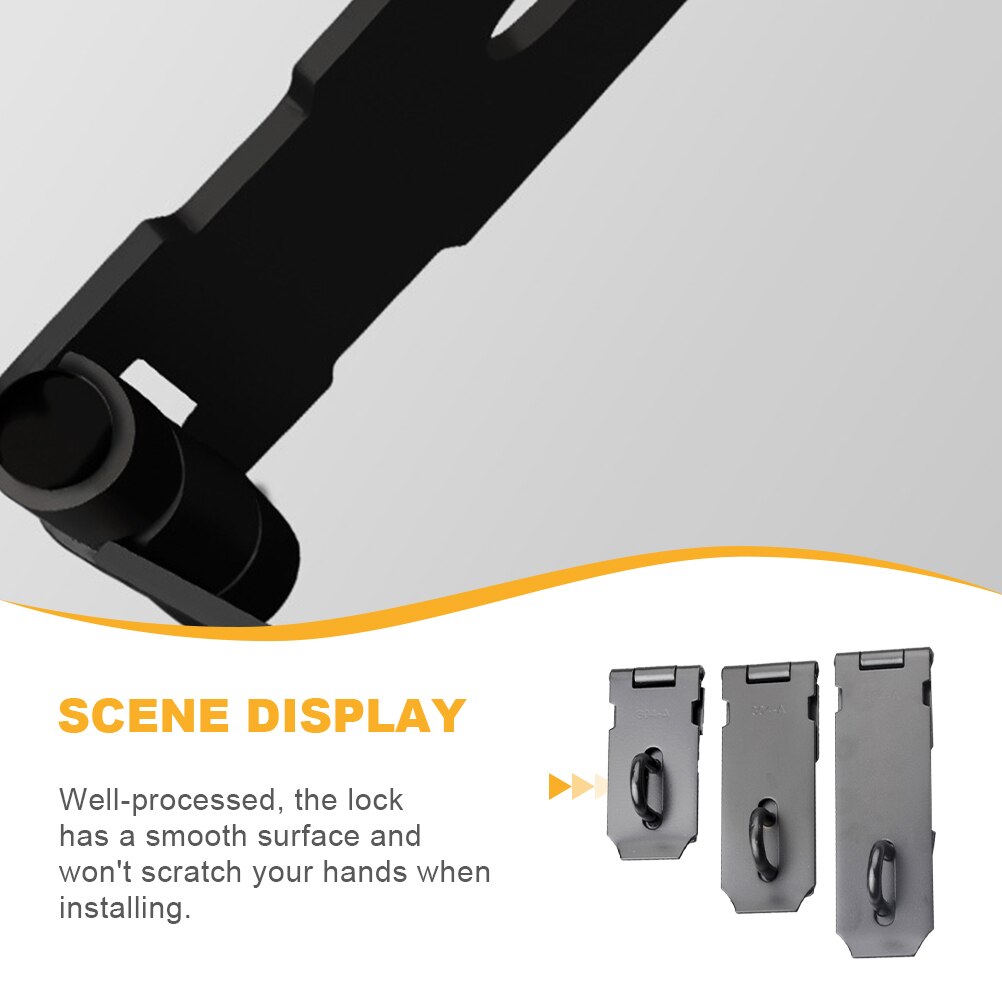 1 Set Door Hasp Anti-theft Door Lock Buckle Stainless Steel Lock Buckle